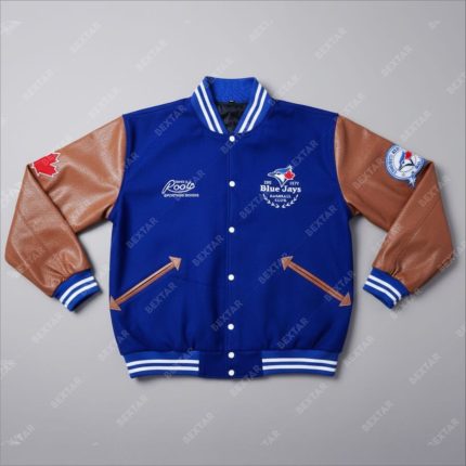 Toronto Blue Jays Wool & Leather Varsity Bomber Jacket