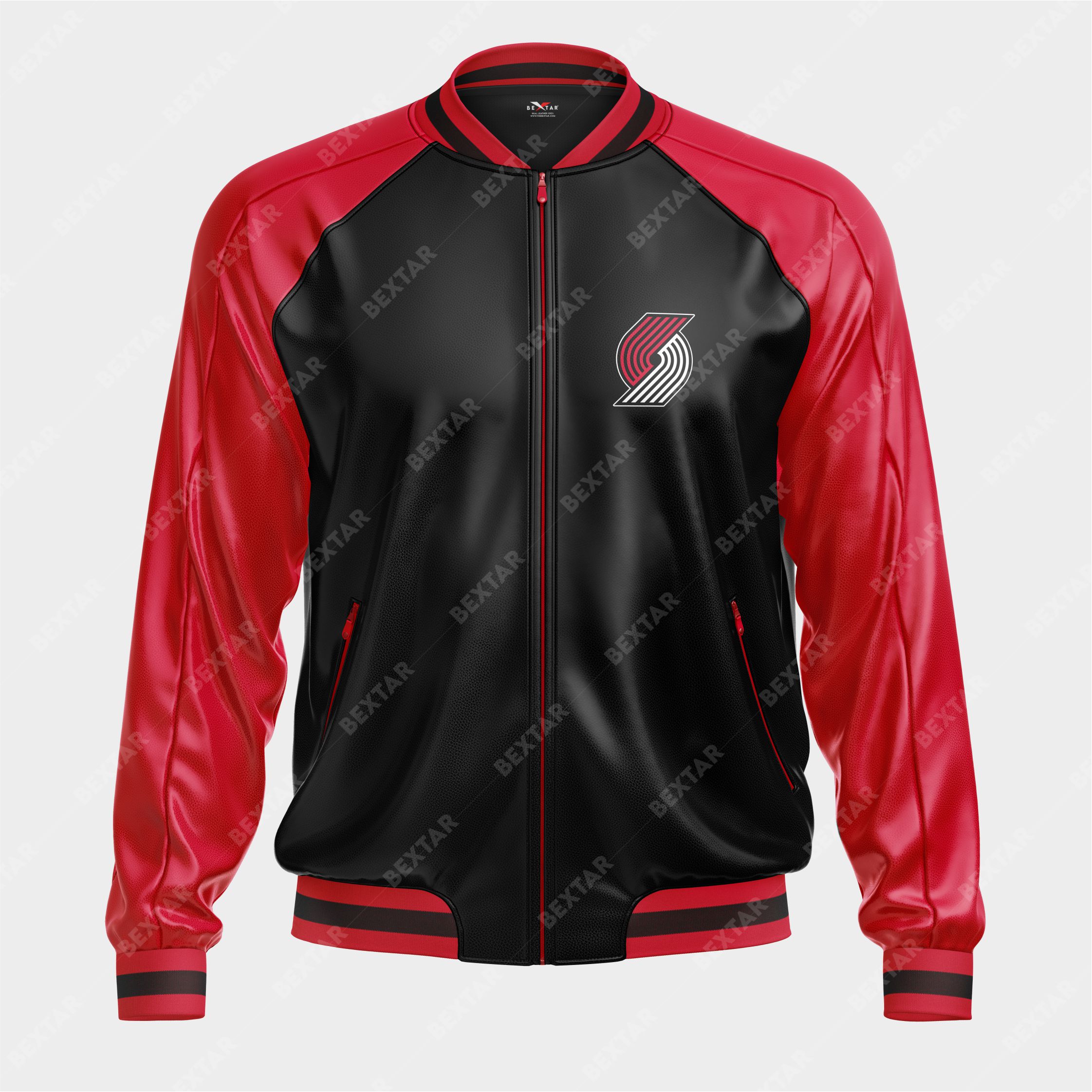 Portland Trail Blazers Bomber Leather Jacket Portland Trail Blazers Bomber Leather Jacket