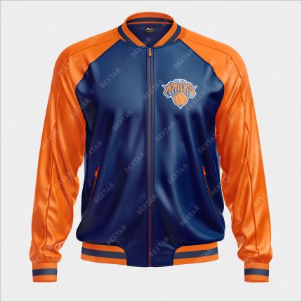 New York Knicks Bomber Leather Jacket