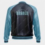 Seattle Kraken Bomber Leather Jacket