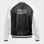 Brooklyn Nets Bomber Leather Jacket
