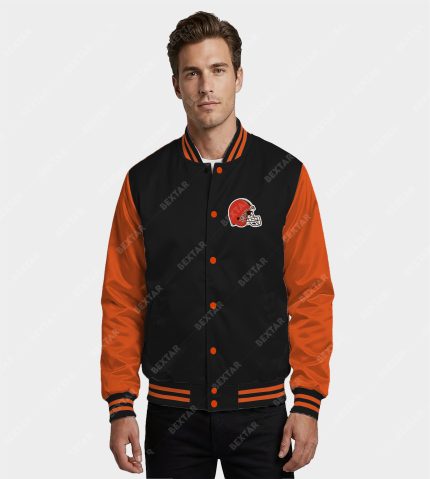 Cleveland Browns Satin Bomber Jacket