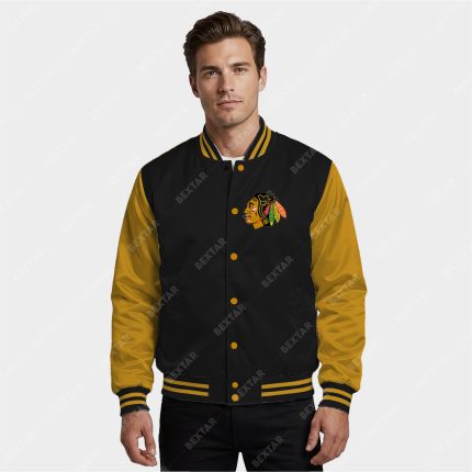 Chicago Blackhawks Satin Bomber Jacket
