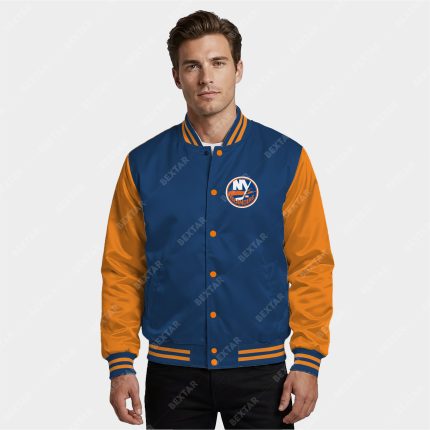 New York Islanders Satin Bomber Jacket