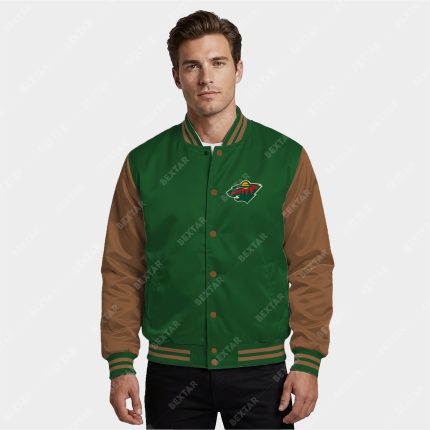Minnesota Wild Satin Bomber Jacket
