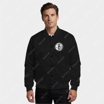 Brooklyn Nets Satin Bomber Jacket