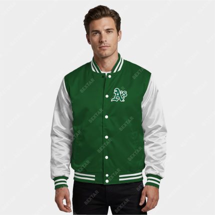 Oakland Athletics Satin Bomber Jacket
