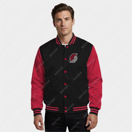 Portland Trail Blazers Satin Bomber Jacket