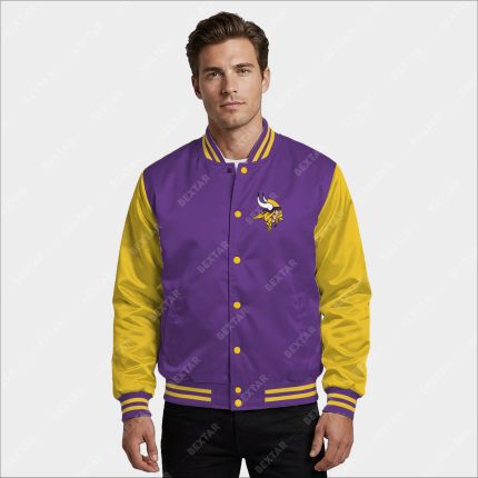 Minnesota Vikings Satin Bomber Jacket