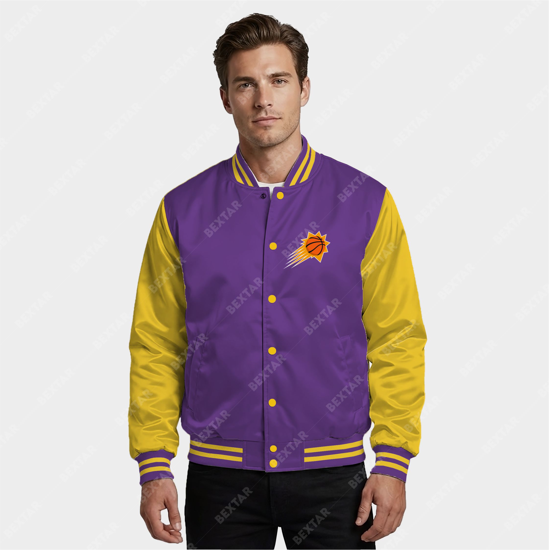 Phoenix Suns Satin Bomber Jacket Phoenix Suns Satin Bomber Jacket