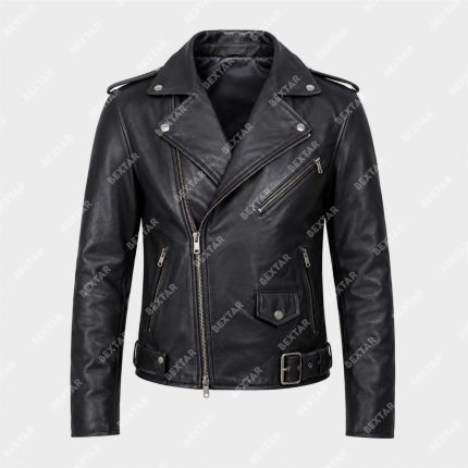 Allaric Alley Black Leather Biker Jacket