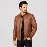 Brown Semi-Aniline Sheepskin Leather Jacket – THE BEXTAR
