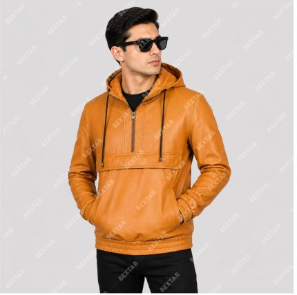 Tan Brown Semi-Aniline Sheepskin Leather Jacket – THE BEXTAR