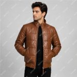 Brown Semi-Aniline Sheepskin Leather Jacket – THE BEXTAR