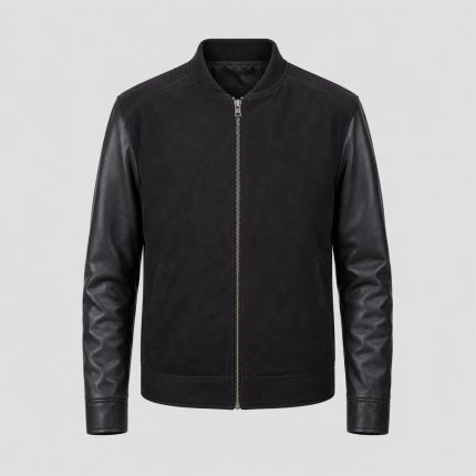 Black Goatskin & Sheepskin Leather Jacket – THE BEXTAR
