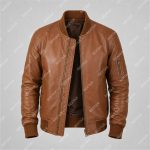 Brown Semi-Aniline Sheepskin Leather Jacket – THE BEXTAR