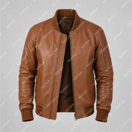 Brown Semi-Aniline Sheepskin Leather Jacket – THE BEXTAR