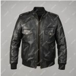 Black Genuine Sheepskin Leather Jacket
