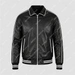 Black Semi-Aniline Sheepskin Leather Jacket – THE BEXTAR