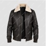 Brown Semi-Aniline Sheepskin Leather Jacket – THE BEXTAR