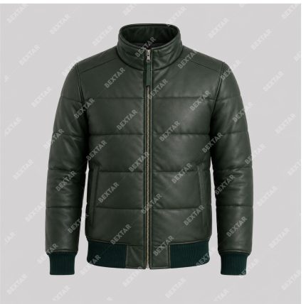 Green Semi-Aniline Sheepskin Leather Jacket – THE BEXTAR