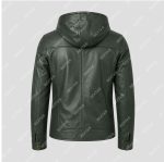 Green Semi-Aniline Sheepskin Leather Hooded Jacket – THE BEXTAR