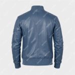 Blue Semi-Aniline Sheepskin Leather Jacket – THE BEXTAR