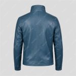 Blue Semi-Aniline Sheepskin Leather Jacket – THE BEXTAR