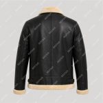 Black & Cream Sheepskin Leather Jacket – THE BEXTAR