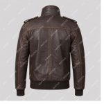 Brown Rub-Off Goatskin Leather Jacket with Detachable Front Rib – THE BEXTAR
