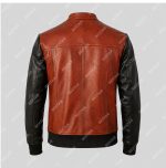 Maroon & Black Cowhide and Goatskin Leather Jacket – THE BEXTAR