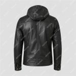 Black Semi-Aniline Sheepskin Leather Hooded Jacket – THE BEXTAR