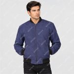 Blue Suede Goatskin Leather Varsity Jacket – THE BEXTAR