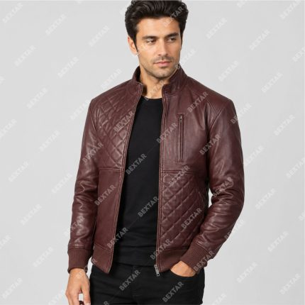 Maroon Aniline Sheepskin Leather Jacket – THE BEXTAR