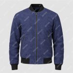 Blue Suede Goatskin Leather Varsity Jacket – THE BEXTAR