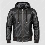 Brown Semi-Aniline Sheepskin Leather Hooded Jacket – THE BEXTAR